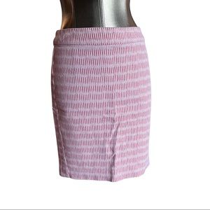 3/$25 Ann Taylor Loft Midi Pink Woven Striped Pencil Skirt
